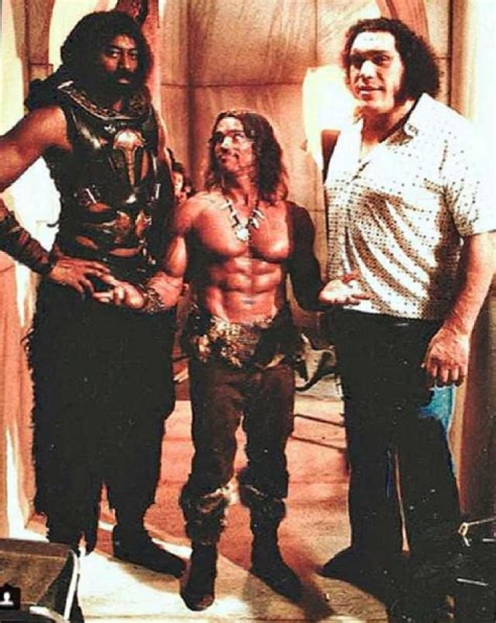 Andre The Giant And Arnold Schwarzenegger