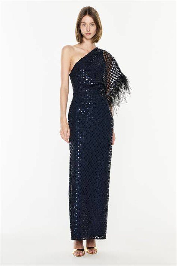 Buy Nelly Fierce Sequin Gown Champagne