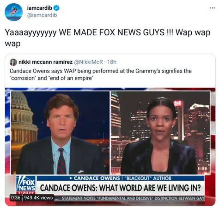 Candace Owens taunts Cardi B as WAP singer deletes false tweets about
