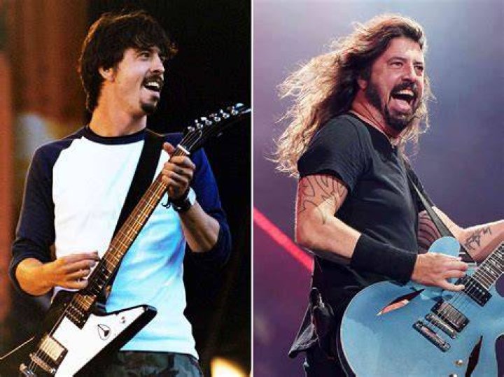 Dave Grohl from the band 'Foo Fighters' and his wife Jordyn Blum Stock