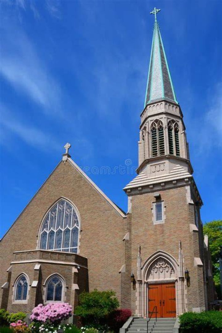 &Eacute;glise Gothique En Bellingham, WA Image stock Image du religion