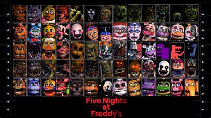 Every major FNaF character in one poster r/fivenightsatfreddys
