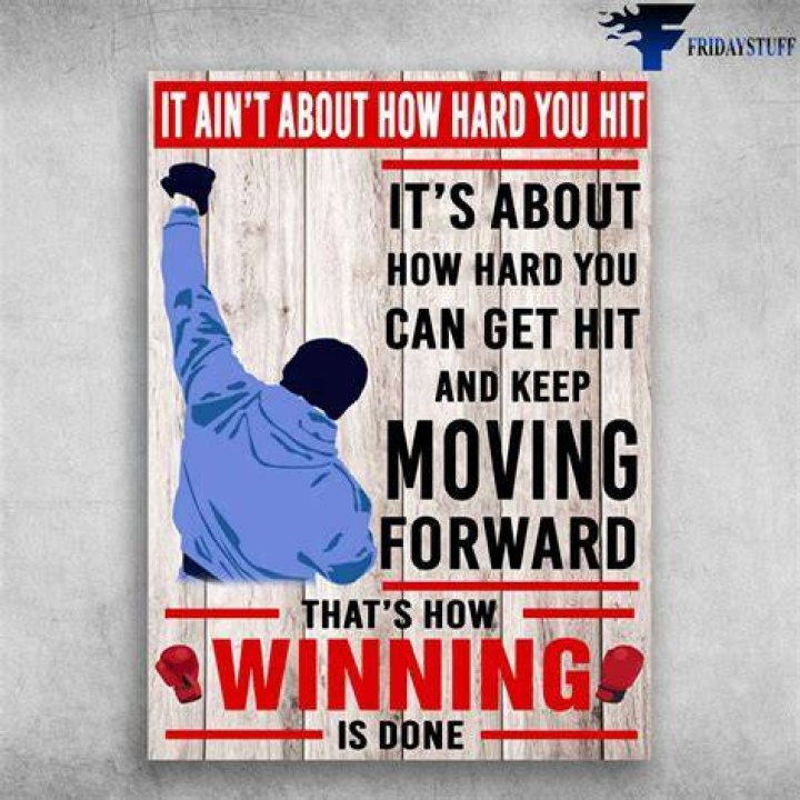 How Hard You Can Hit Rocky Boxing Quote Wall Sticker