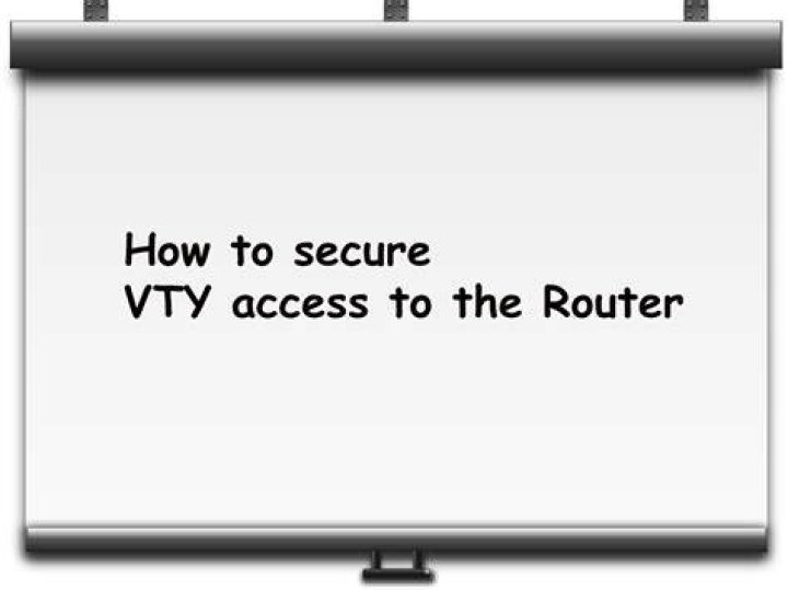 How to Secure VTY access to the Router