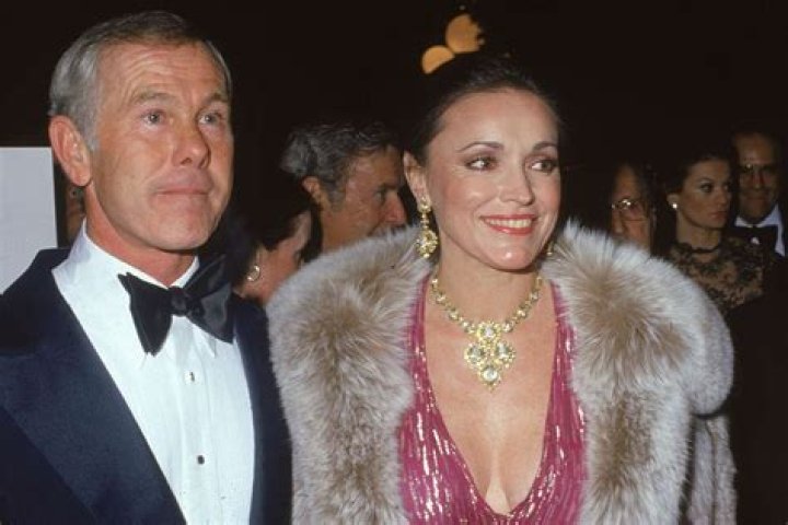 Johnny Carson and wife Joanna Holland Carson, 1984.. Johnny carson