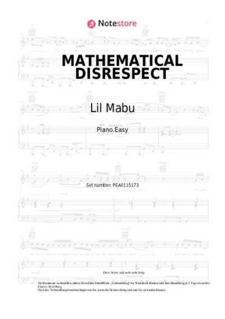 &lrm;MATHEMATICAL DISRESPECT Single by Lil Mabu on Apple Music