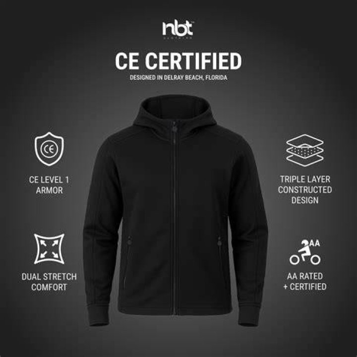 NBT Clothing I BodyGuard Motorcycle Hoodie with Free CE Armor At The