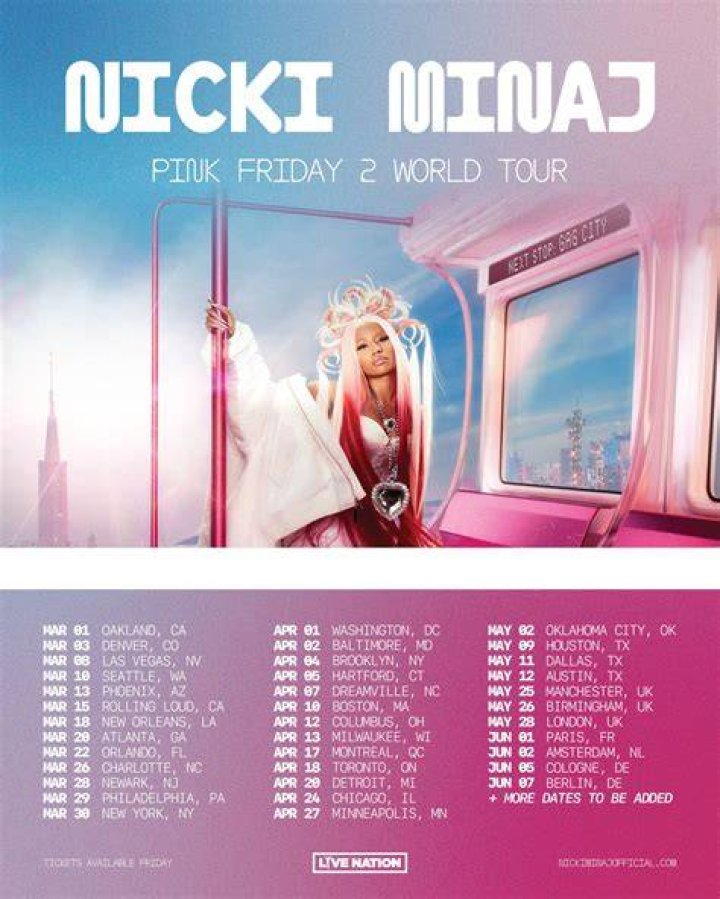 Nicki Minaj Announces 2024 Tour See the Dates News Leaflets