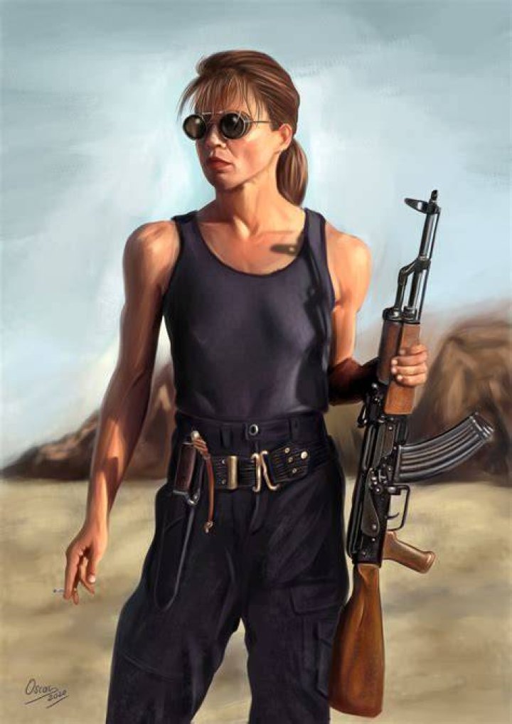 Sarah Connor Terminator 2 Domestika