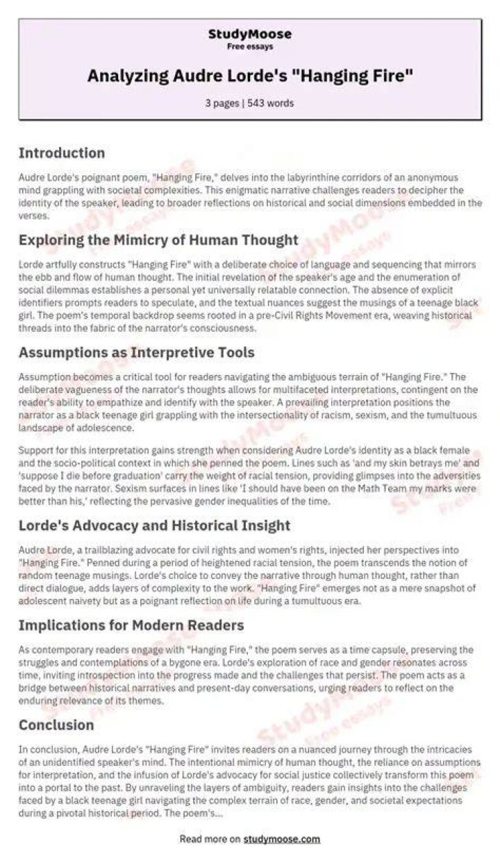 Through analyzing Audre Lorde&rsquo;s essay on multiple identities and
