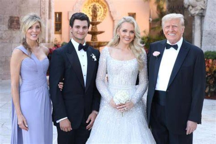 Tiffany Trump wears Elie Saab to marry Michael Boulos at MaraLago