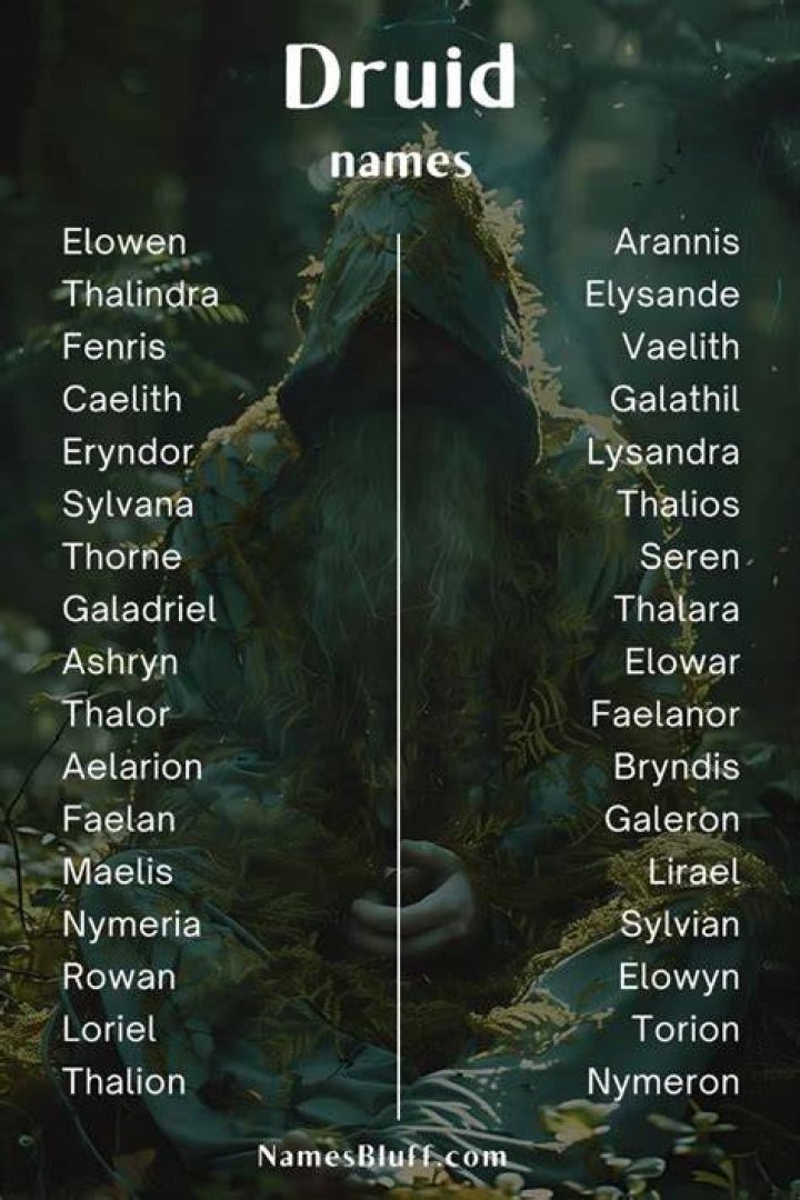 Unlocking The Mysteries Of Druid Names