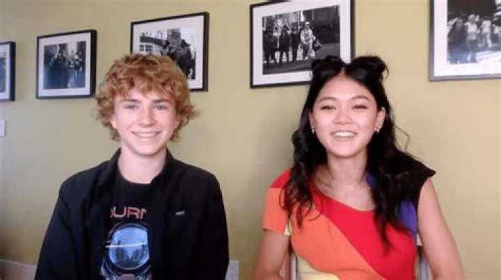 Walker Scobell with Momona Tamada and Arya Simhadri Percy jackson